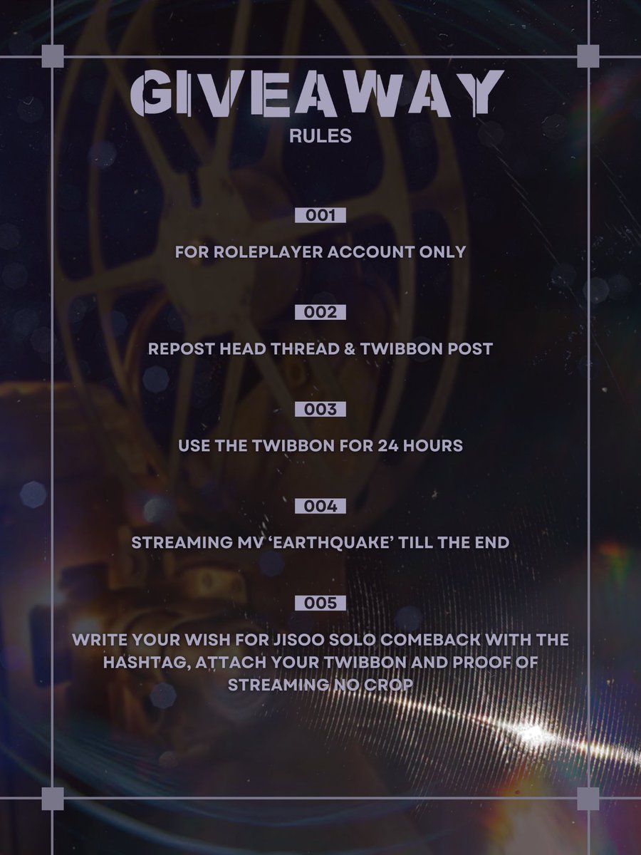 ㅤ
What’s a celebration without a giveaway, right? Roleplayers, this one calls for you! Step into Jisoo’s comeback and add your spark to the grand celebration. Embrace the moment and let fortune find its way to you in this special giveaway.
ㅤ