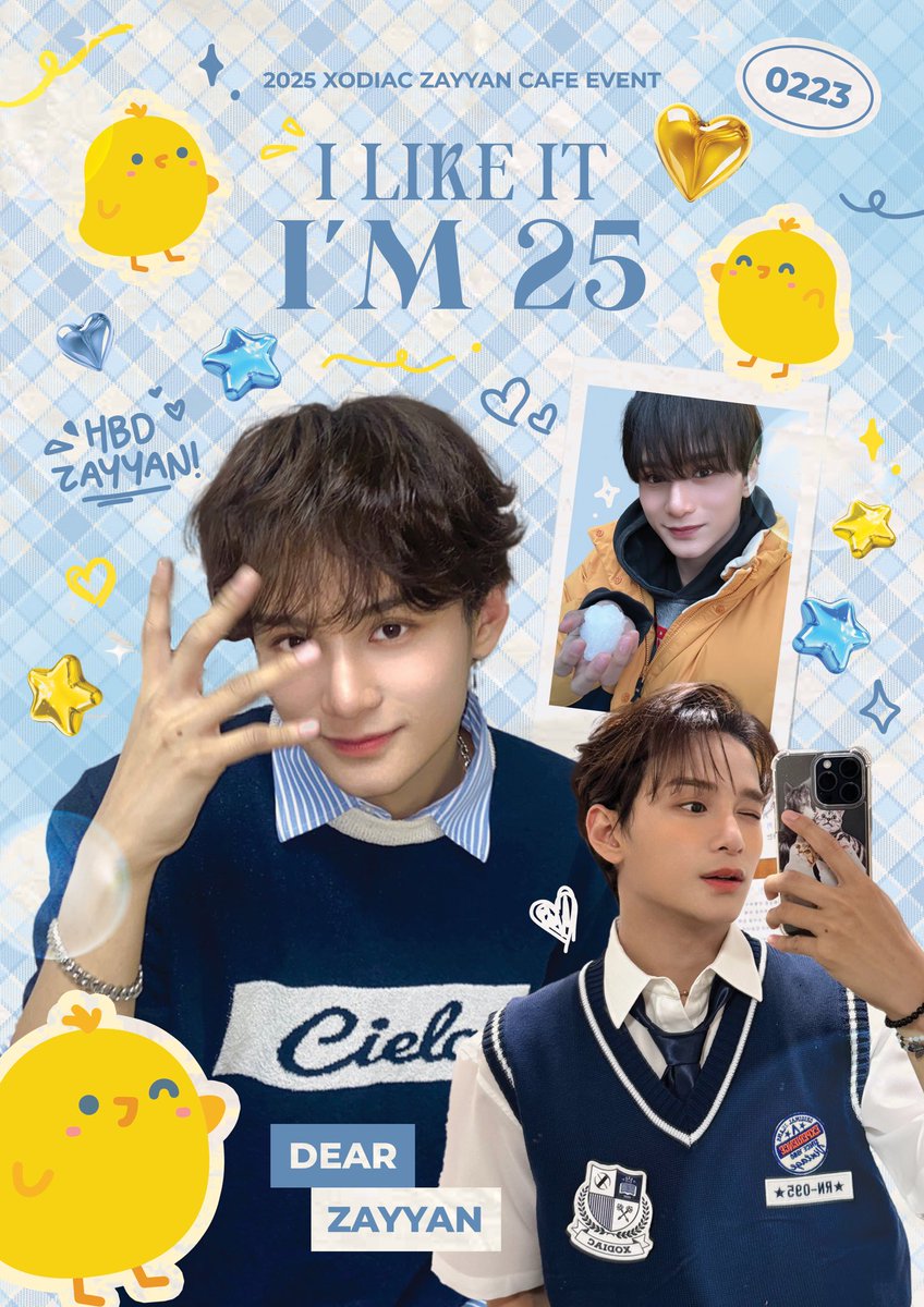 FOR_XODIAC's tweet photo. ˖ ݁☘︎. 𝐈 𝐥𝐢𝐤𝐞 𝐢𝐭, 𝐈’𝐦 𝟐𝟓 .☘︎ ݁˖

소중한 자얀의 생일을 맞이하여 카페 이벤트를 진행합니다.ᐟ.ᐟ

🩵 2025.02.23
💛카페 소프

#ILIKEIT_IM25
#HAPPYZAYYANDAY
#ZAYYAN #자얀 #자얀이함께해 
#XODIAC #소디엑 https://t.co/nUnGecXfew