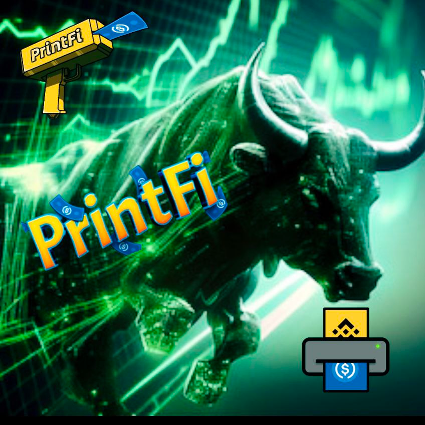 Print_Fi's tweet photo. Ready to $PRINT? 

It's time to get #bullish with #PrintFi on #BSC. Earn $USDC every hour that you HODL! https://t.co/8Iltq2b9Lu