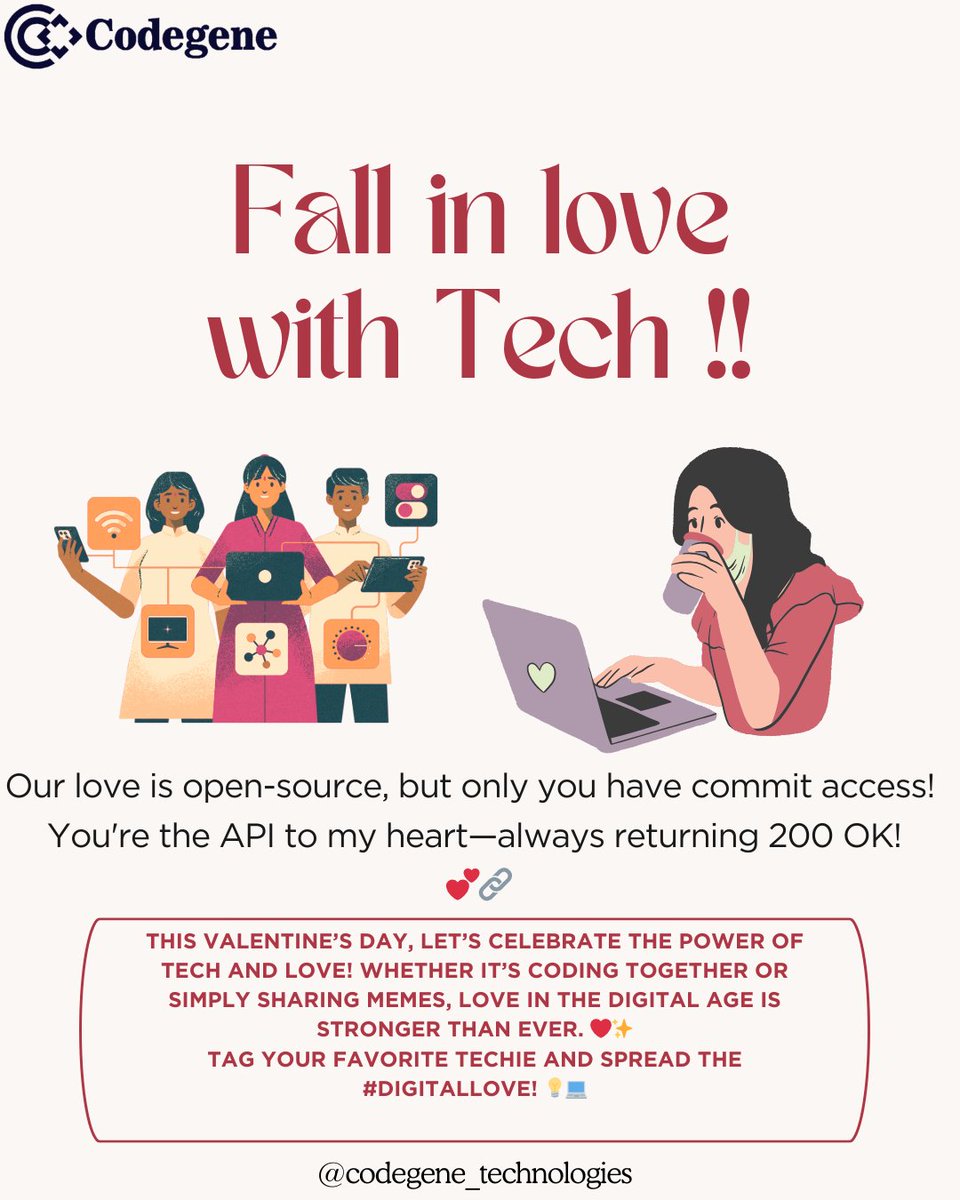 CodegeneS's tweet image. Codegene technologies 
#codegene #fallinlovewithtech #techlovers #technology