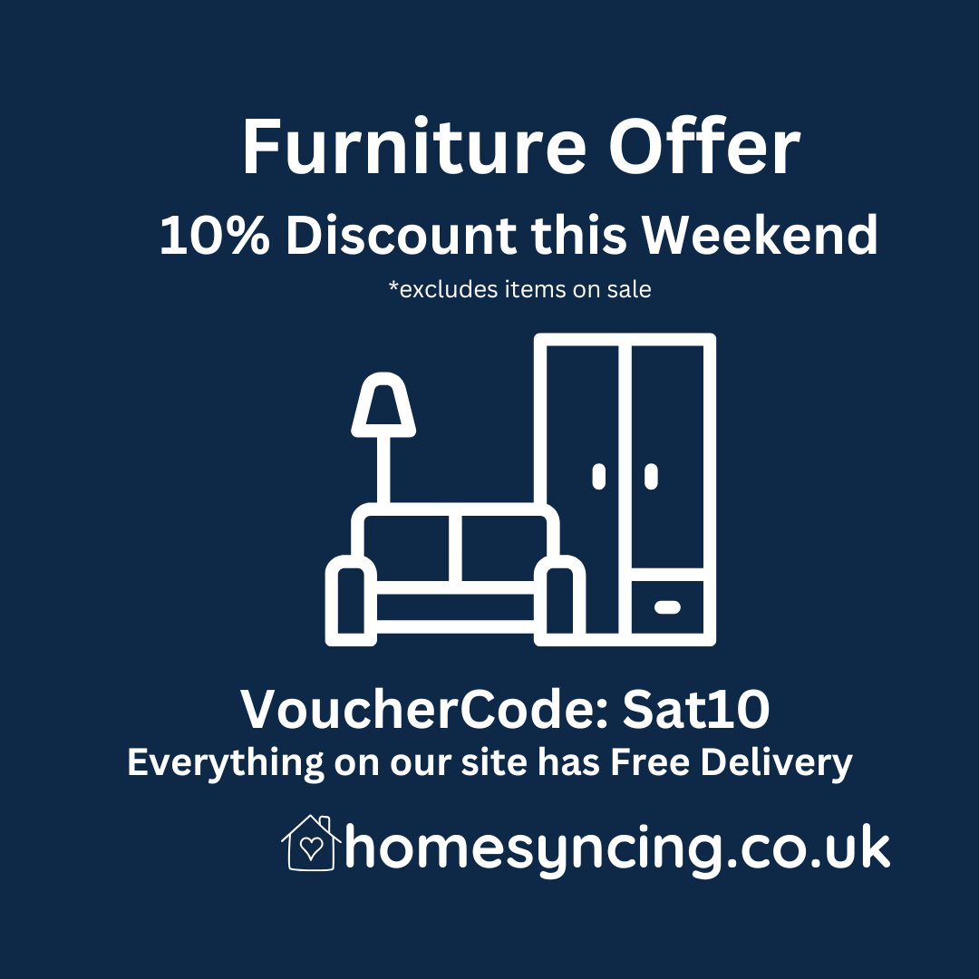 the_sarah_coles's tweet photo. Weekend Vibes 💙
Grab 10% off this weekend (Friday/Saturday/Sunday)
*excludes items on sale
Our Prices Include Free UK Delivery
https://t.co/T3wCsQtmMr
#furniture #houseandhome #homeandgarden #vouchercodes #discountcodes #moneyoff #sale #gifts #mirrors #homeaccessories #wallart https://t.co/lMuj2Fg8WQ