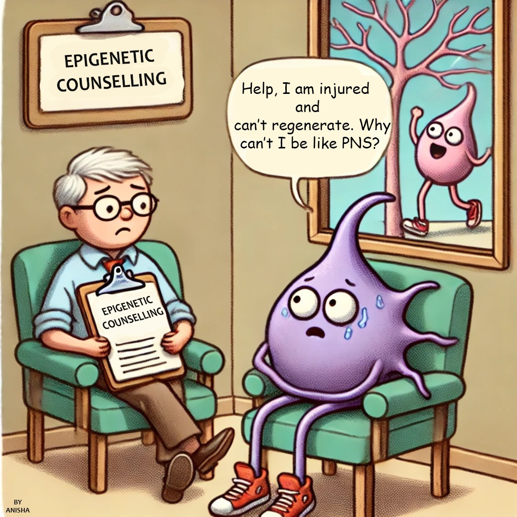 Some neurons repair much easier than others. Scientists have found some of that is determined by how chromatin is arranged in their cells' nuclei. <a href="/AnishaSumith/">Anisha</a> ponders upon it, and compares it with her own life as a young neuroscientist here:
scitales.ccmb.res.in/will-neurons-g…
<a href="/CSIR_IND/">CSIR, India</a>