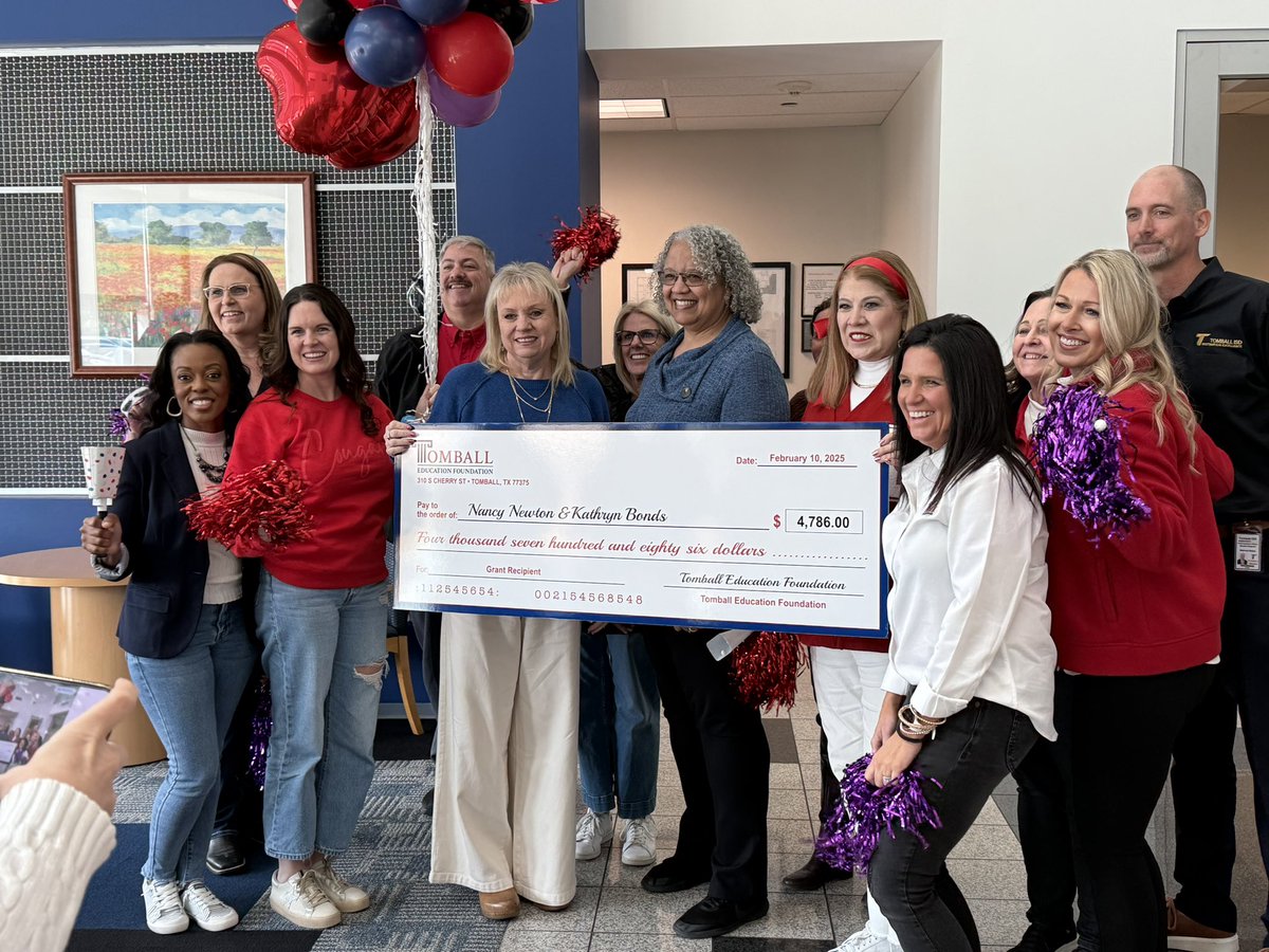 What a great day <a href="/TomballISD/">Tomball ISD</a>! So very grateful to be one of the recipients of a <a href="/TEF_TomballISD/">Tomball Education Foundation</a> Education Grant!  No doubt that this grant will have a ripple effect that impacts our students not just in the present, but for years to come!  Thank you so much TEF!