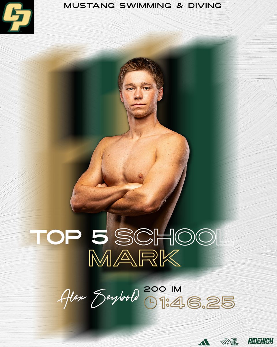 CPSwimDive's tweet photo. Three program top-5 marks were rewritten with Alex Seybold improving on his own 200 IM time, while Melia Costa and Lucas Meneghetti each swam times good for fifth in the books!

#RideHigh https://t.co/DZM1yLO5nX