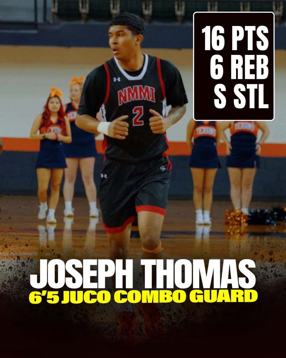 JosephThomasJr7's tweet image. Highlights vs #12 South Plains
16 PTS | 6 REB | 6 AST | 3 STL
@JUCOadvocate #JUCOPRODUCT