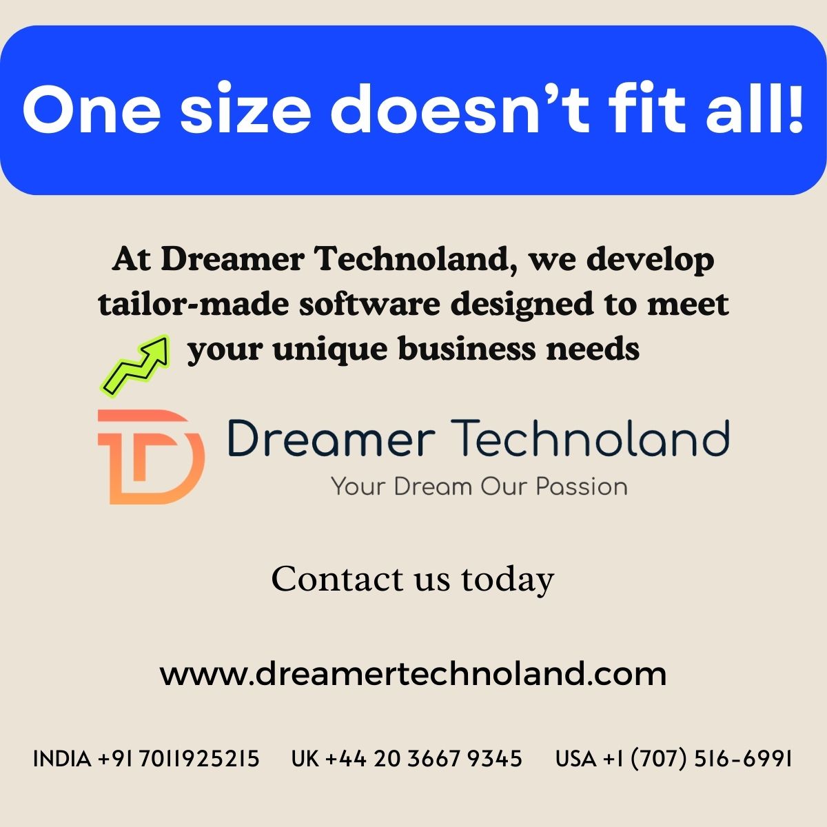 dreamertechland's tweet image. Let’s build something just for you! 📩 Contact us today.
dreamertechnoland.com

#CustomSoftware #TailorMadeSolutions #DreamerTechnoland #TechInnovation #ERP