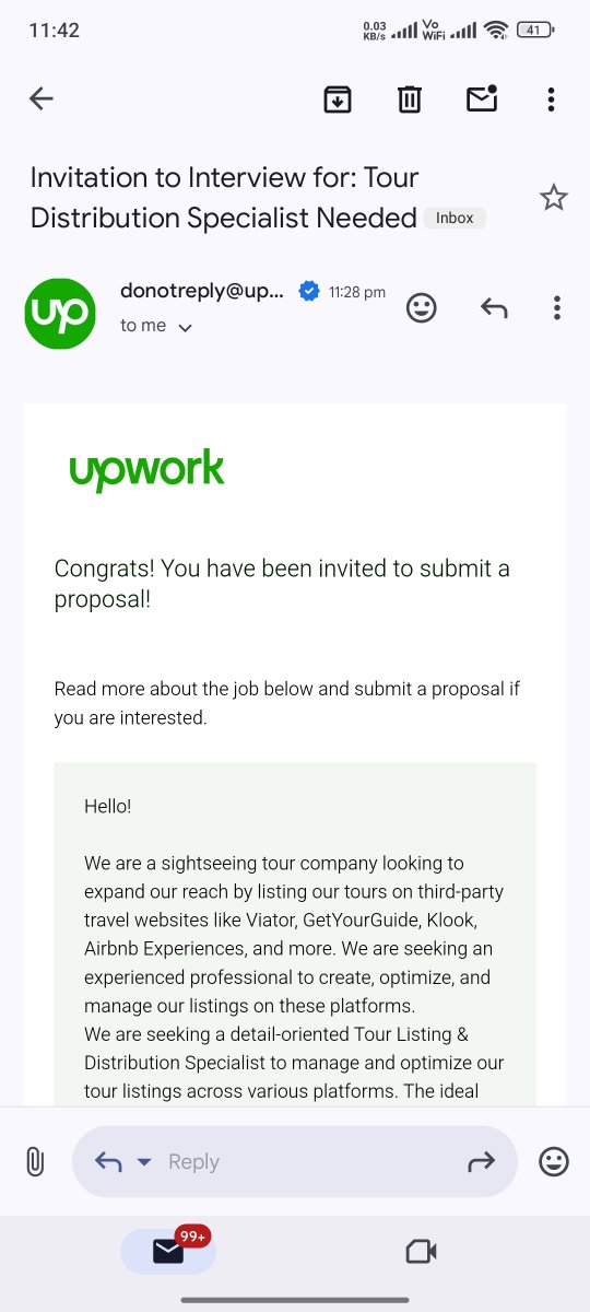 TheBeingAsim's tweet image. Unlock Upwork success! Profile optimization = more job invites! I helped a client get a job invite within 2 days!
📌 Comment "Upwork" and I'll optimize your profile at a reasonable cost!
#Upwork #Freelance #ProfileOptimization"