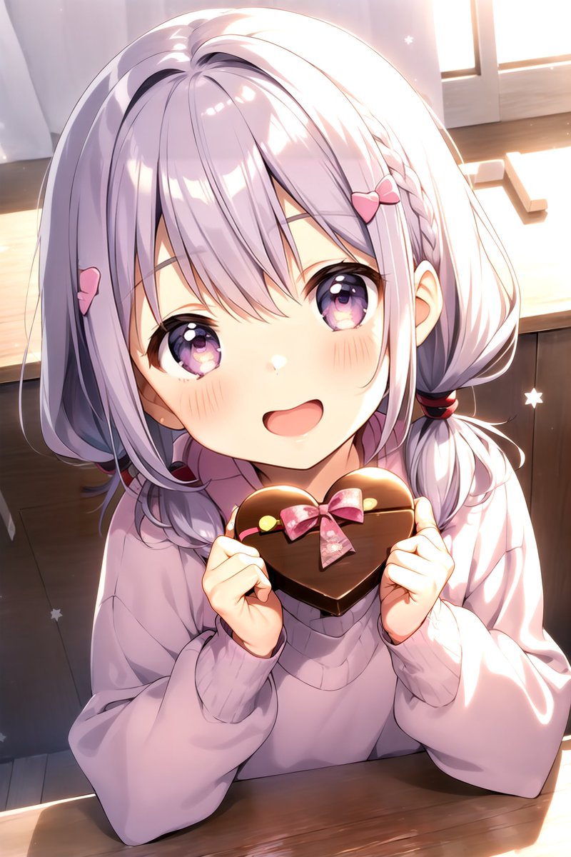 はっぴぃーばれんたいんー❣️
おっやつー🍫今日はチョコだよー🍫

#AIイラスト
#AIイラスト好きさんと繋がりたい