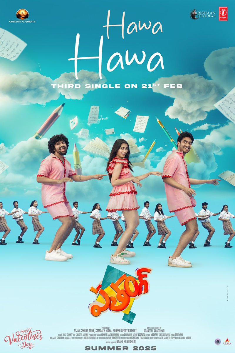 This Valentine’s Day, we are excited to announce our third single, #HawaHawa, a lighthearted and breezy track! Get ready for a fun musical treat as the team gears up for the film’s grand release in Summer 2025.

<a href="/VPujit/">Vamsi Pujit</a> <a href="/Preethipagadal/">Preethi Pagadala</a> 
<a href="/praneethdirects/">Praneeth Prattipati</a> <a href="/naanigadu/">Naani</a> <a href="/tseriessouth/">T-Series South</a>
