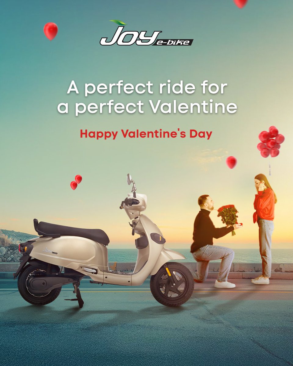 Why settle for just chocolates and flowers?
On your special day gift them the sweet memories of fun, happiness and Joy.
Happy Valentine's Day!
.
.
.
.
#joyebike 
joyebike | electric vehicle | dealership opportunity | electric bikes