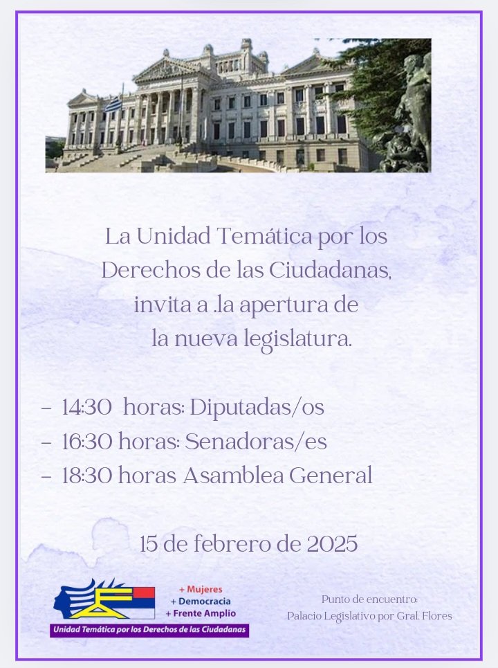 Acompañamos a nuestros/as legisladores/as <a href="/Frente_Amplio/">Frente Amplio</a> a asumir el 15/2.