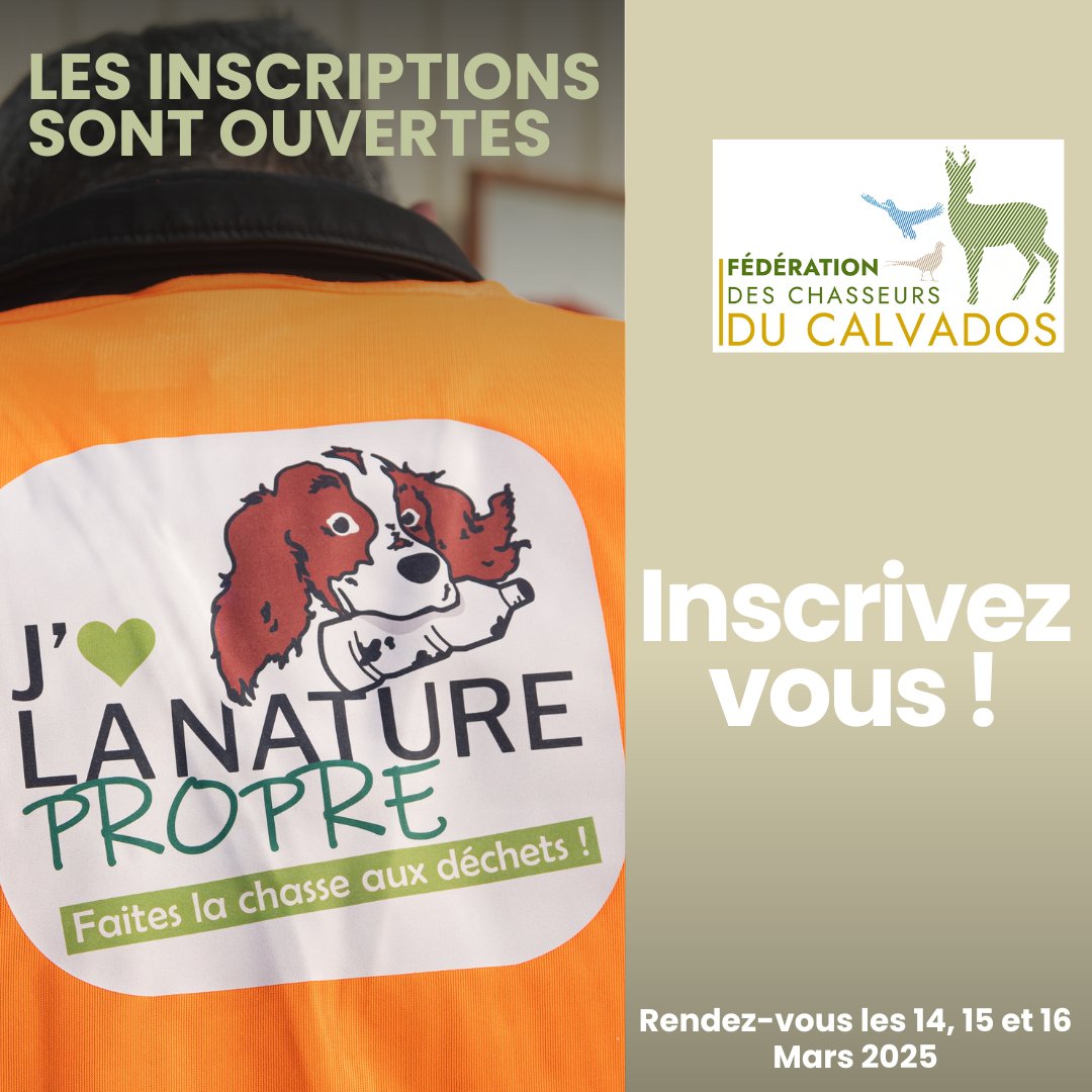 FdcCalvados's tweet photo. 🌿 Participez à l’opération J’aime la nature propre les 14, 15 et 16 mars 2025 ! Rejoignez-nous pour préserver nos espaces naturels lors d'une action citoyenne conviviale. 📢 Inscriptions ouvertes : chaque geste compte ! 🌍 #JaimeLaNaturePropre #FDC14 https://t.co/xasvkUJth7