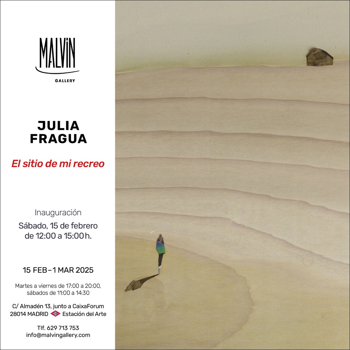JULIA FRAGUA en @malvingallery #sabado 15 feb de 12 a 15 h