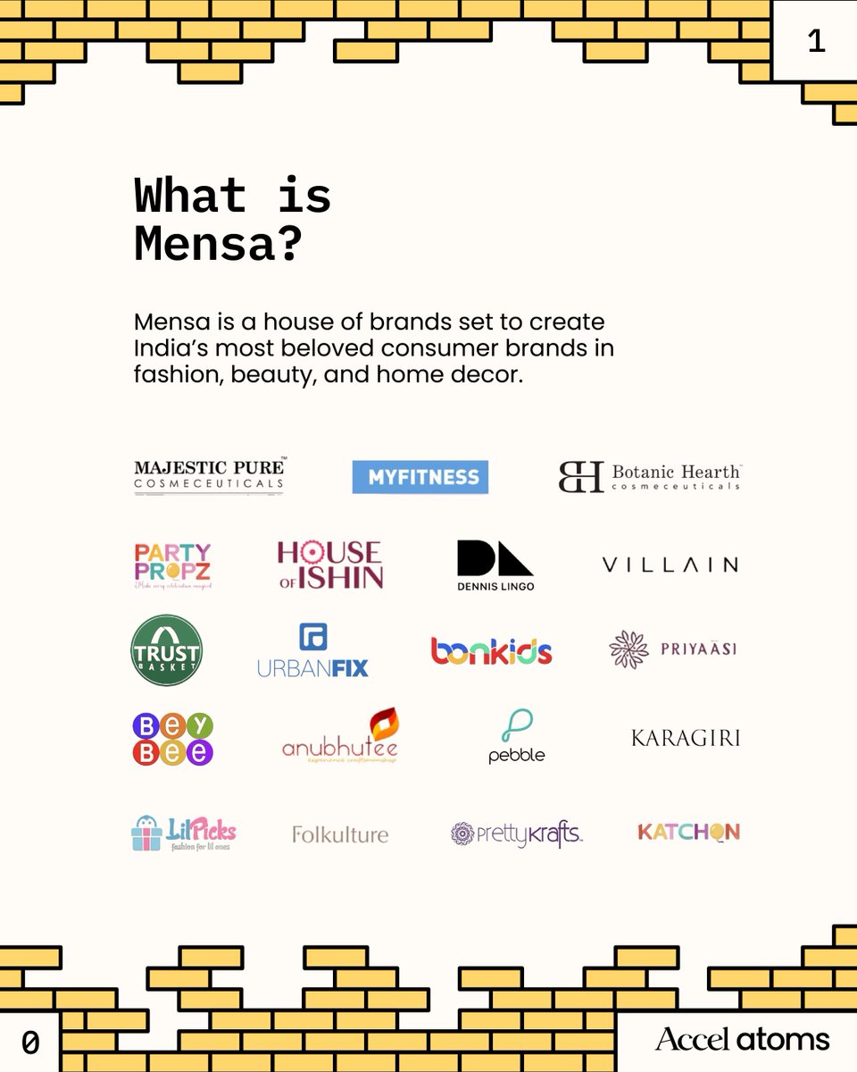 AccelAtoms's tweet image. Mensa started over a conversation between @ANarayanan24 and @subratamitra over kharabat &amp;amp; coffee in Bangalore Golf Culb!

In less than a year, @MensaBrands had already become a unicorn with a valuation of 1.2 billion dollars.

Insights from the First 500 Days of Mensa 👇