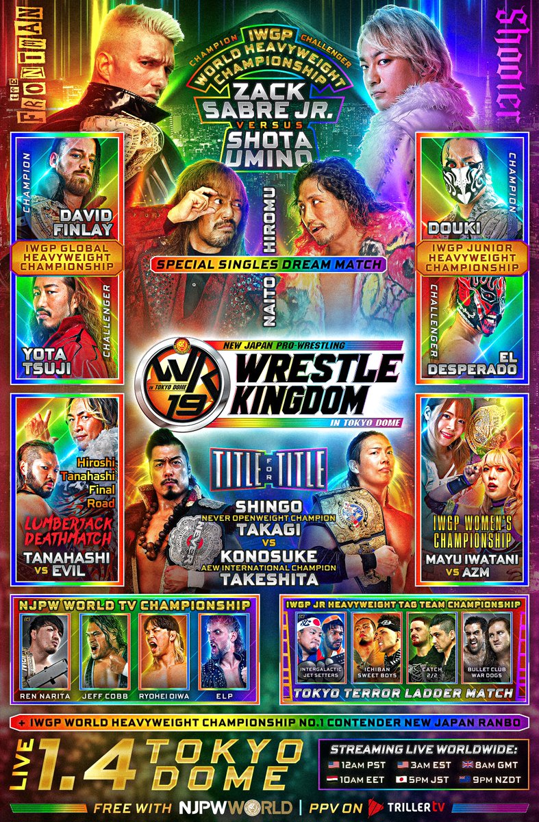 🇬🇧TOMORROW!📺

Watch the UK broadcast premiere of Wrestle Kingdom 19!

Watch FREE on Extreme Channel via Channelbox on Freeview 271 or on the Extreme app!

#njpw #njwk19