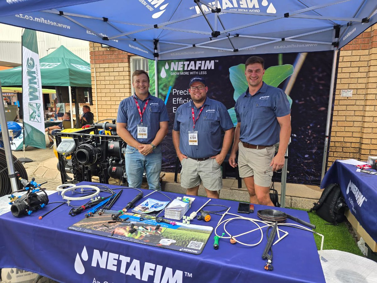 NetafimSA1's tweet photo. The gates have opened for day 2 of #Ambermacs2025. #TeamNetafim is gearing up for another excellent day. Be sure to visit us at stand 6.
.
.
.
๐ท: @Lowvelder
#growmorewithless #irrigation #agriculture #ambermacs #macadamia #netafim #teamnetafim https://t.co/GspjpJYJIh
