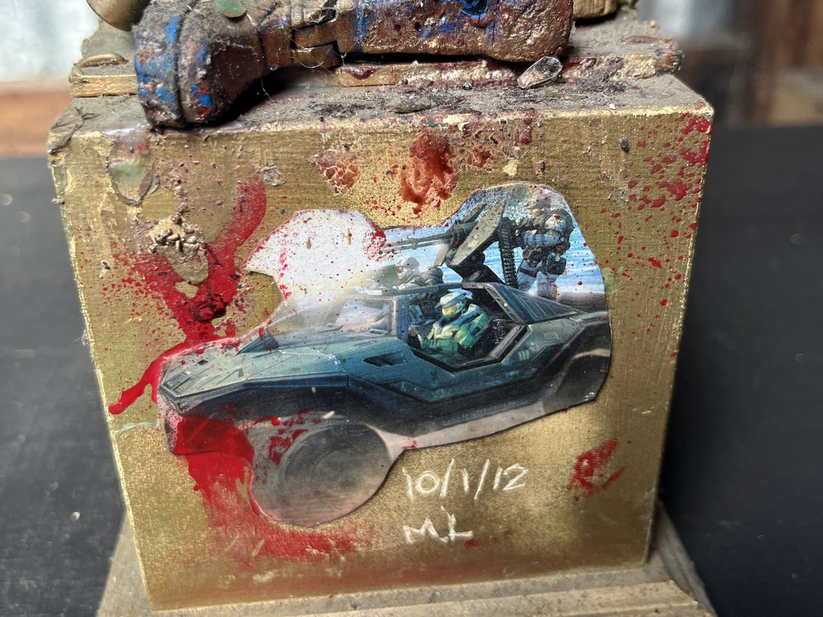 I found the coveted #halo trophy I made for our 16player LAN nights! 

#HaloInfinite #gaming #geekart <a href="/Halo/">Halo</a> #videogames #ValentinesDay  #halocosplay