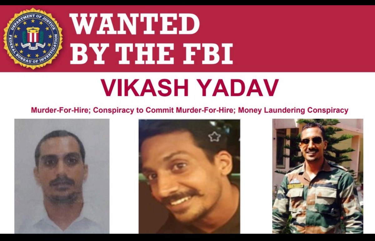 KhalistanFirst's tweet image. In return send this Russian proxy Indian agent #VikashYadav who is wanted by #FBI for murdering #nijjer in Canada and plotting to kill #Pannu a #Khalistan activist in USA.