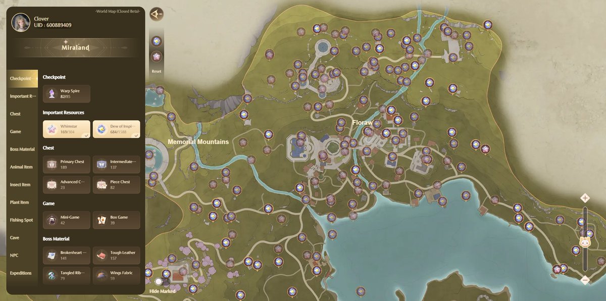whimclover's tweet photo. we now have an official interactive map for infinity nikki! you can sync your data &amp; it'll update in real time with the whimstars &amp; dews of inspiration that you've already collected in game, as well as ones you've yet to collect! ♡ https://t.co/axfzbuMq2E