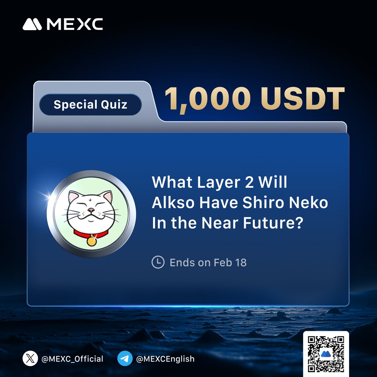 MEXC_Official's tweet image. #MEXC x #SHIRO Collab Quiz - 1,000 USDT Lucky Draw!

To enter:
✅Follow @MEXC_Official and @shiro on X
✅Complete the tasks
gleam.io/competitions/L…