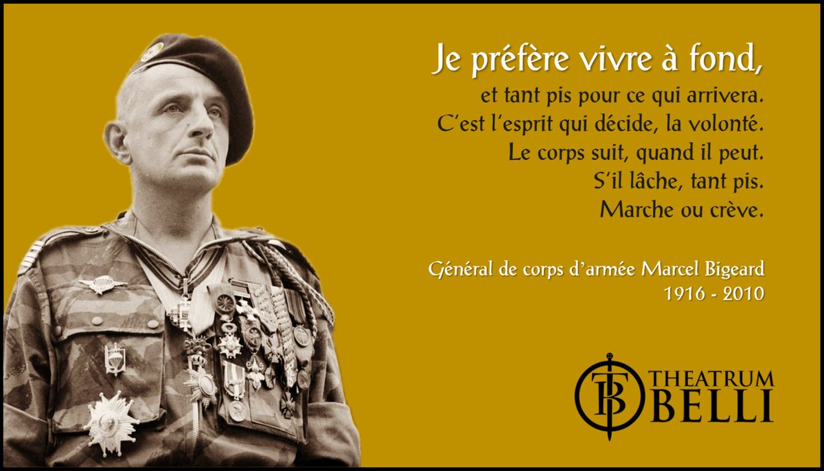 TheatrumBelli's tweet photo. 14 février 1916 : naissance du général Marcel #Bigeard (Indicatif Bruno)
https://t.co/75JOy3oseY https://t.co/5NWTDz8U4f