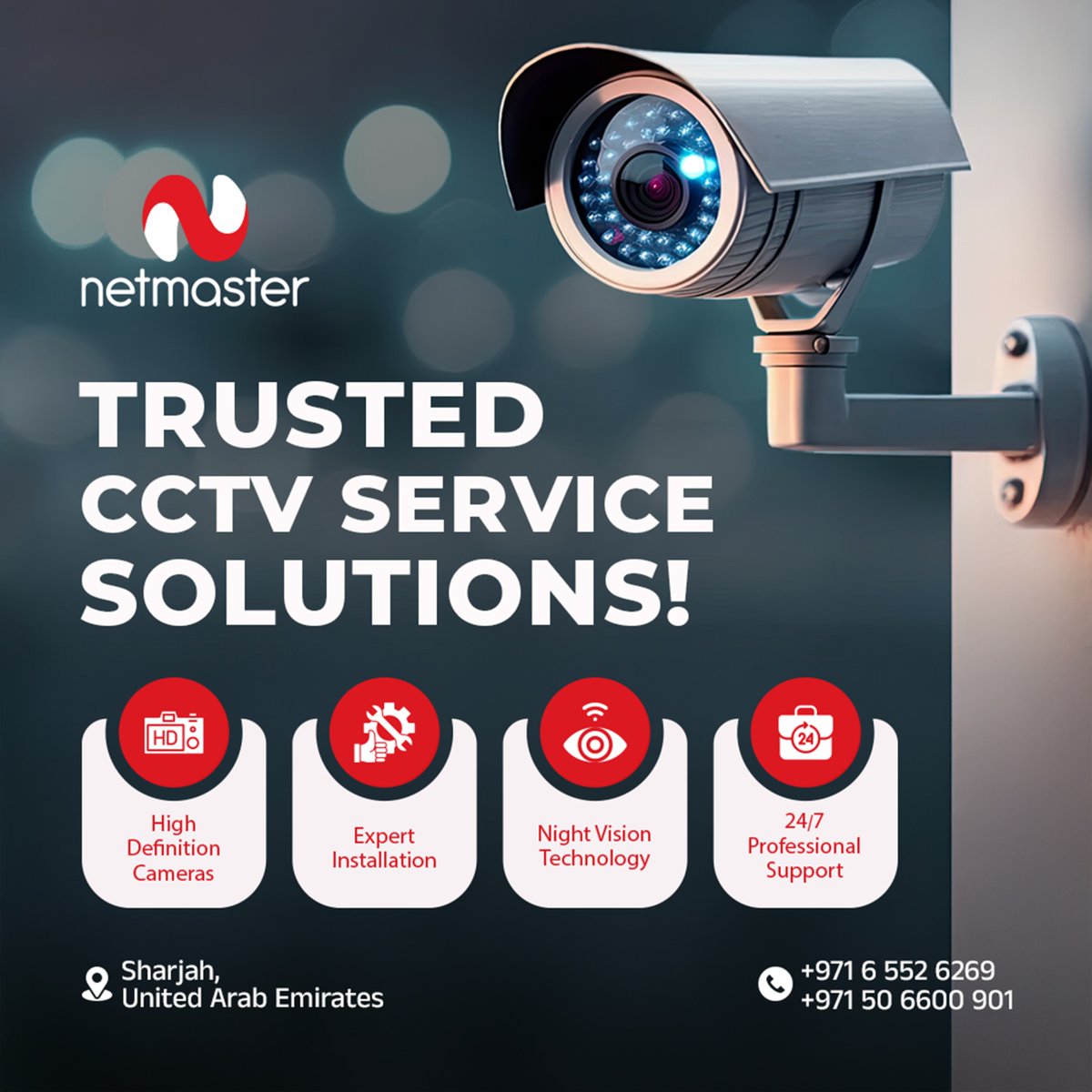 netmasterFZC's tweet photo. Are your assets safe? 🛡

In today’s world, securing your property is essential. Net Master Solutions offers customized surveillance, including advanced cameras and monitoring systems.

Reach out now! 📞 https://t.co/cZFlLCeyMv
