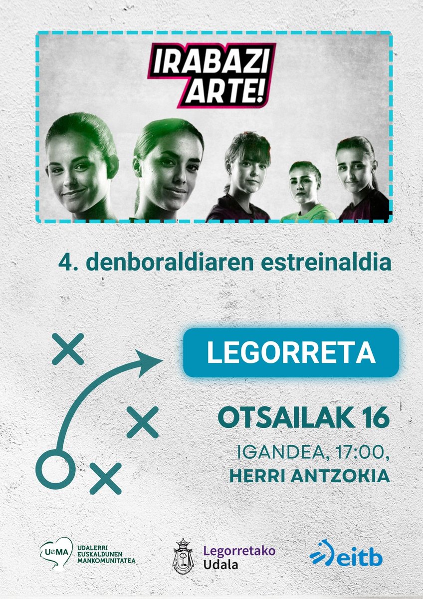 LegorretaUdala's tweet photo. 📍 “Irabazi arte!” telesailaren estreinaldia eskainiko da datorren igandean.

ℹ️ https://t.co/icrKGivKCo

#Legorreta https://t.co/iJA1KrxVs3