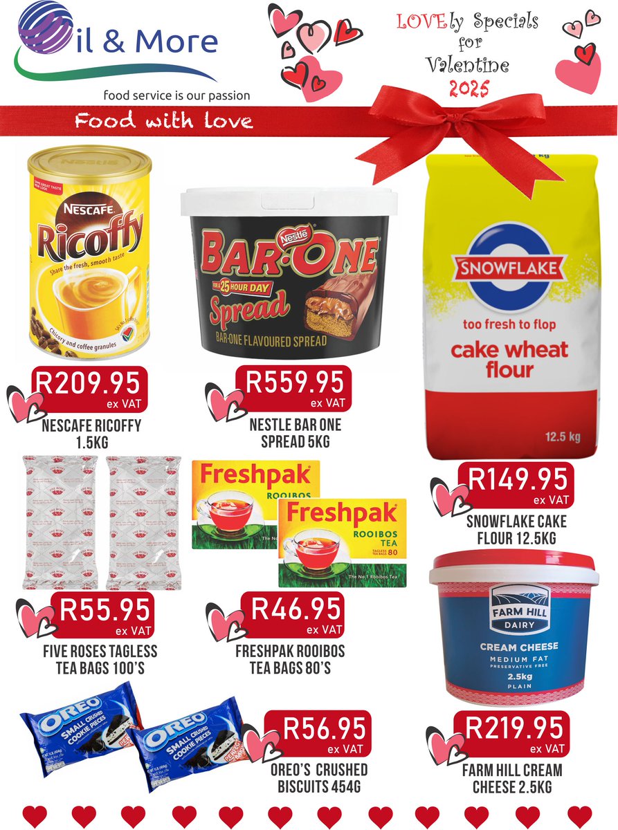 OilandMoreSA's tweet photo. Valentine's Specials - valid till 21 February 2025 - https://t.co/j1SqfhTTAJ https://t.co/vSXtHT2OlV