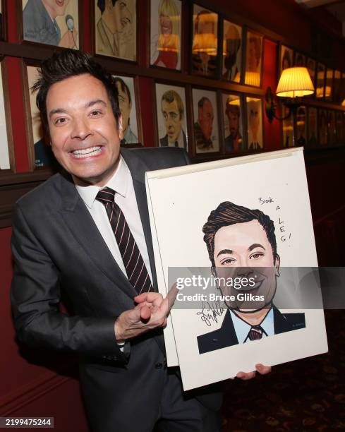 KeriStevensReal's tweet photo. @FallonTonight @AllInBroadway Congratulations, Jimmy Fallon! Official Sardi's portrait for starring in @AllInBroadway. So honored to have been there for your Broadway debut! Had a blast! And you were so natural on that stage!
#FallonTonight https://t.co/h2tjBgckkz