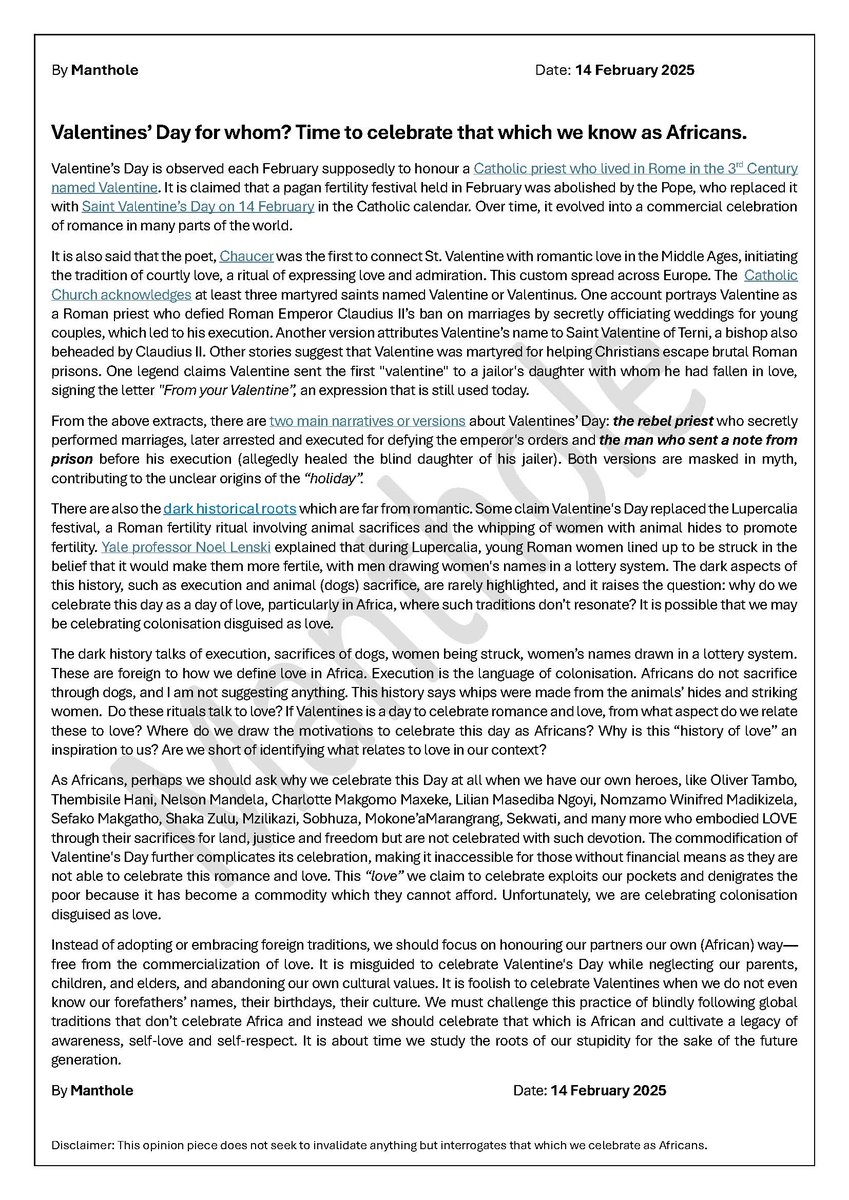 Valentine's Day for whom? #ValentinesDay #valenti