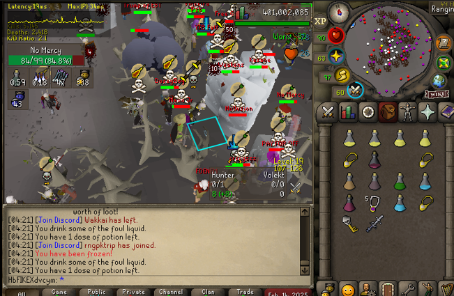 <a href="/InflictionOSRS/">Team Infliction</a> Closed the borders tonight ending <a href="/DeathrowRS/">Deathrow</a> - Hitting them at old gate, forcing them to go to 19s and spam 'dont go north'! after 3 hours they ended.