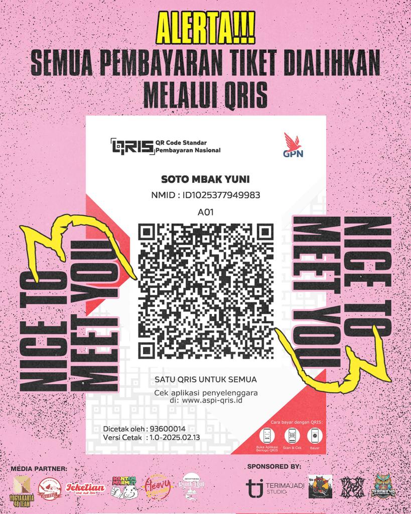 WE HAVE AN ANNOUNCEMENT
Semua pembayaran sekarang dialihkan melalui qris, sudah diperbarui di Google Form!
Segera amankan tiketmu sekarang, dateng sendiri, ajak teman, satu komunitas dipersilahkan. Let's make our Hours be Glorious!