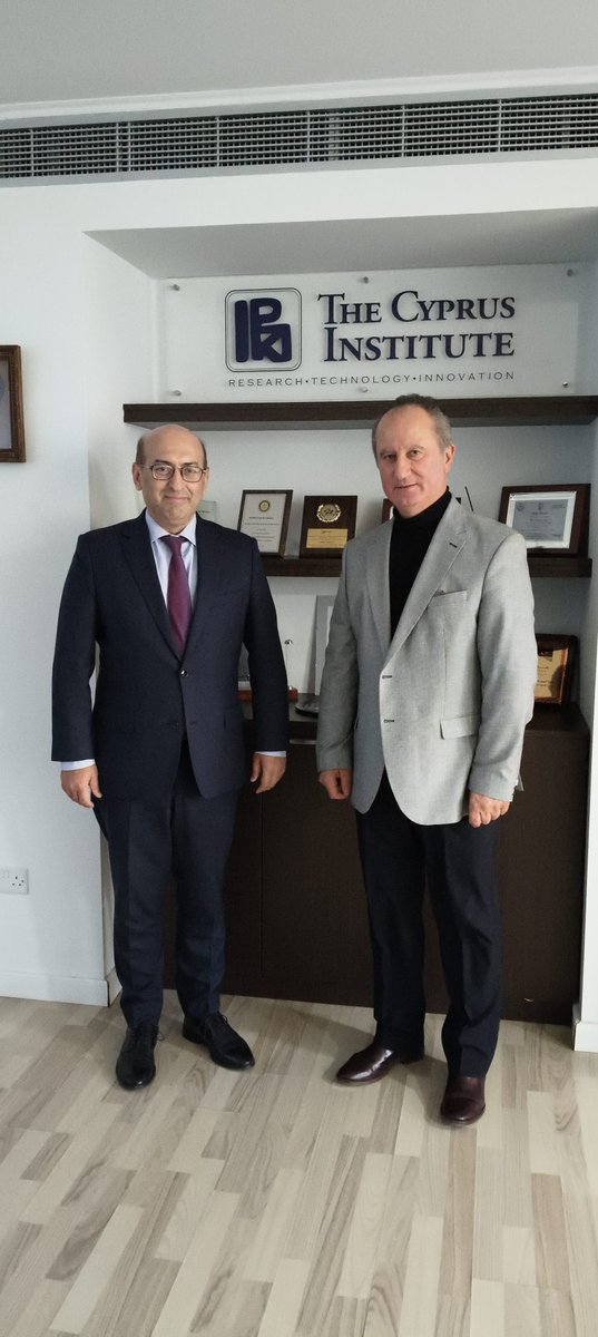 Tigran Mkrtchyan (@tmkrtchyan) on Twitter photo Had a promising meeting with <a href="/StavrosMalasCY/">Stavros Malas</a>,President of <a href="/CyprusInstitute/">The Cyprus Institute</a>,the scientific achievements of which are impressive Europe-wide,&it offers a lot worldwide. Also their research degrees (MSc&PhD) are of great interest. We talked about cooperation potential with Armenia. Had a promising meeting with <a href="/StavrosMalasCY/">Stavros Malas</a>,President of <a href="/CyprusInstitute/">The Cyprus Institute</a>,the scientific achievements of which are impressive Europe-wide,&it offers a lot worldwide. Also their research degrees (MSc&PhD) are of great interest. We talked about cooperation potential with Armenia.