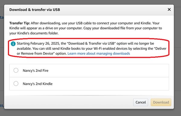 📷Follow this video guide to back up as many Kindle books as possible before Amazon removes the Download &amp; Transfer option before Feb 26th, 2025.
youtu.be/ldTFG5u3qLc