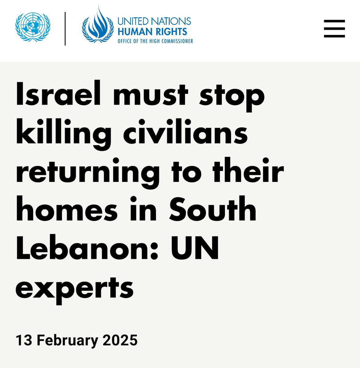 AssalRad's tweet image. The UN is asking Israel to stop killing Lebanese civilians trying to go home.

Because Israel keeps killing Lebanese civilians...during a “ceasefire.”