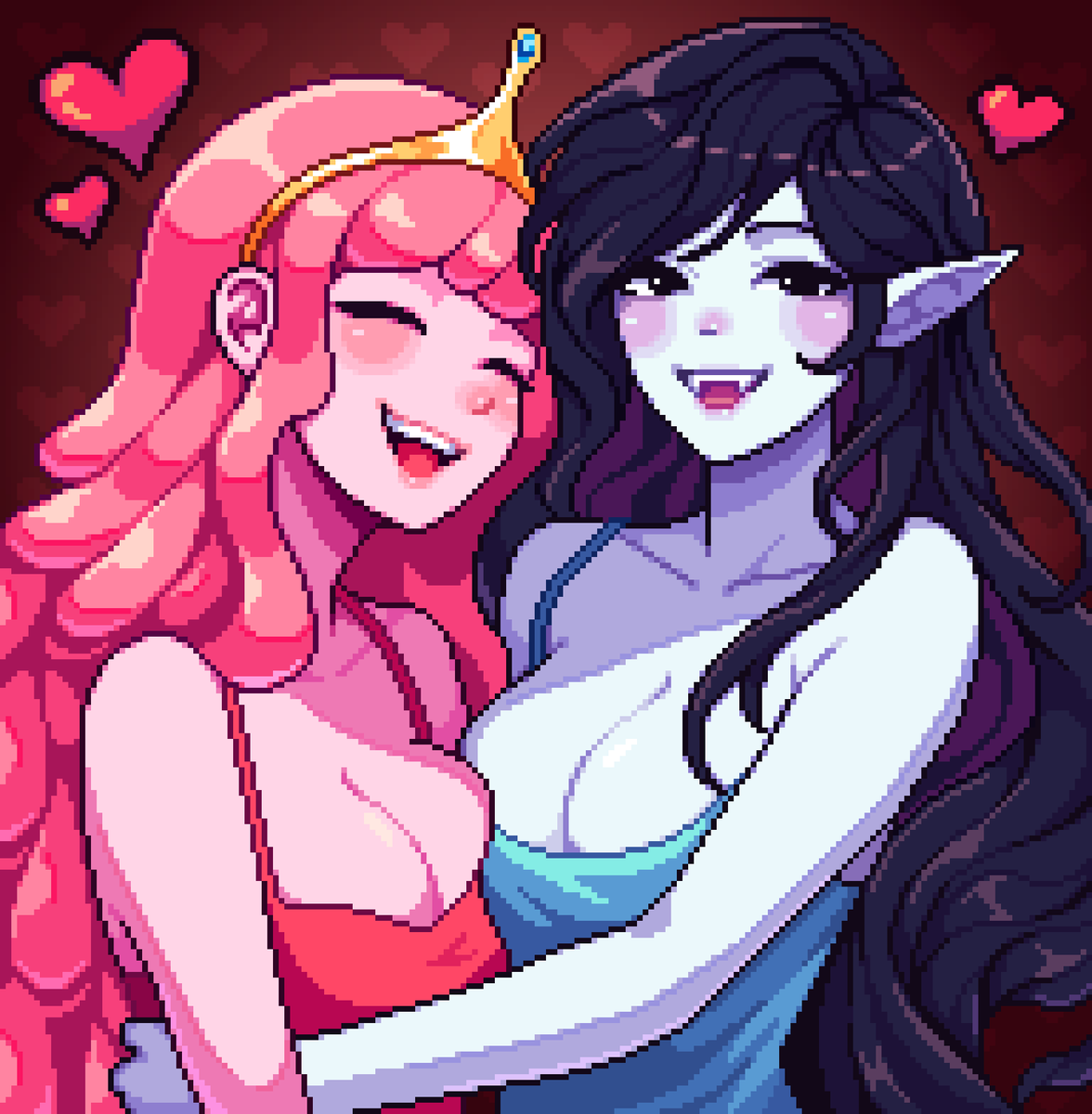 Yummykon's tweet photo. bubblegum and marceline are enjoyin valentine's day~
wishing you'all a lovely day too 🩷✨ https://t.co/9CKLRhh4qS