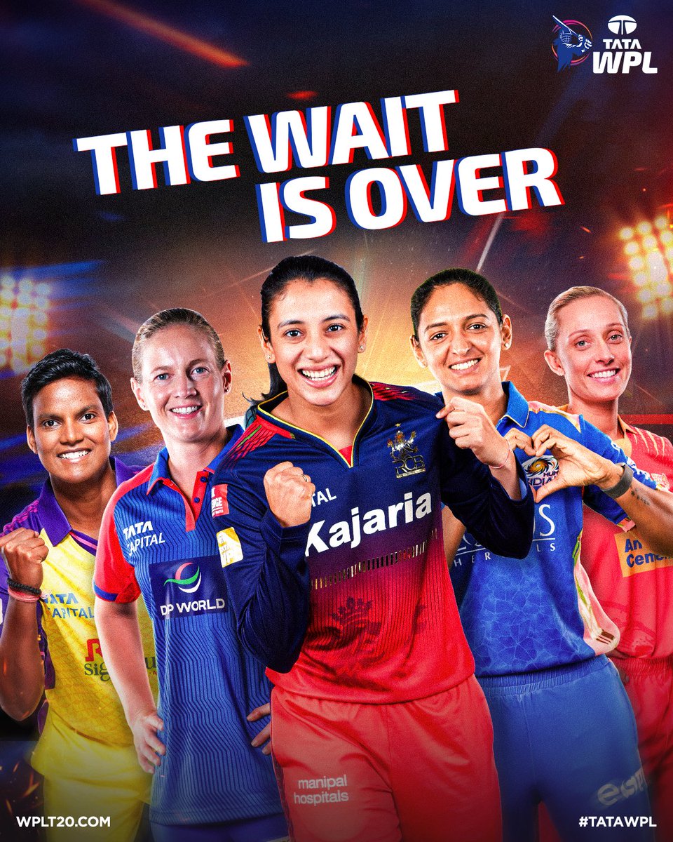 𝘼𝙗𝙤𝙪𝙩 𝙏𝙞𝙢𝙚 ⏳

The wait is over as #TATAWPL season 3 gets underway today! 🥳

Which team will triumph this season? 🤔

<a href="/UPWarriorz/">UP Warriorz</a>  | <a href="/DelhiCapitals/">Delhi Capitals</a>  | <a href="/RCBTweets/">Royal Challengers Bengaluru</a>  | <a href="/mipaltan/">Mumbai Indians</a>  | <a href="/Giant_Cricket/">Gujarat Giants</a>