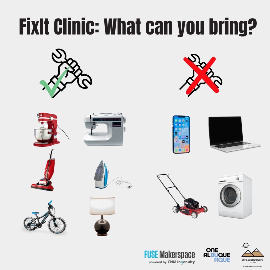 Broken appliance? Wobbly chair? Torn clothes? Don’t toss it—FIX it! 🛠️

Join the Spring Fix-It Clinic on March 8, 9 AM–2 PM at FUSE Makerspace. FREE event to learn, save money, and reduce waste!
Register here: heyor.ca/VnRIDG