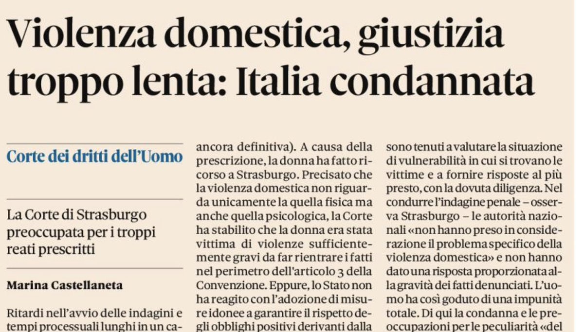 Sul Sole 24 Ore di oggi