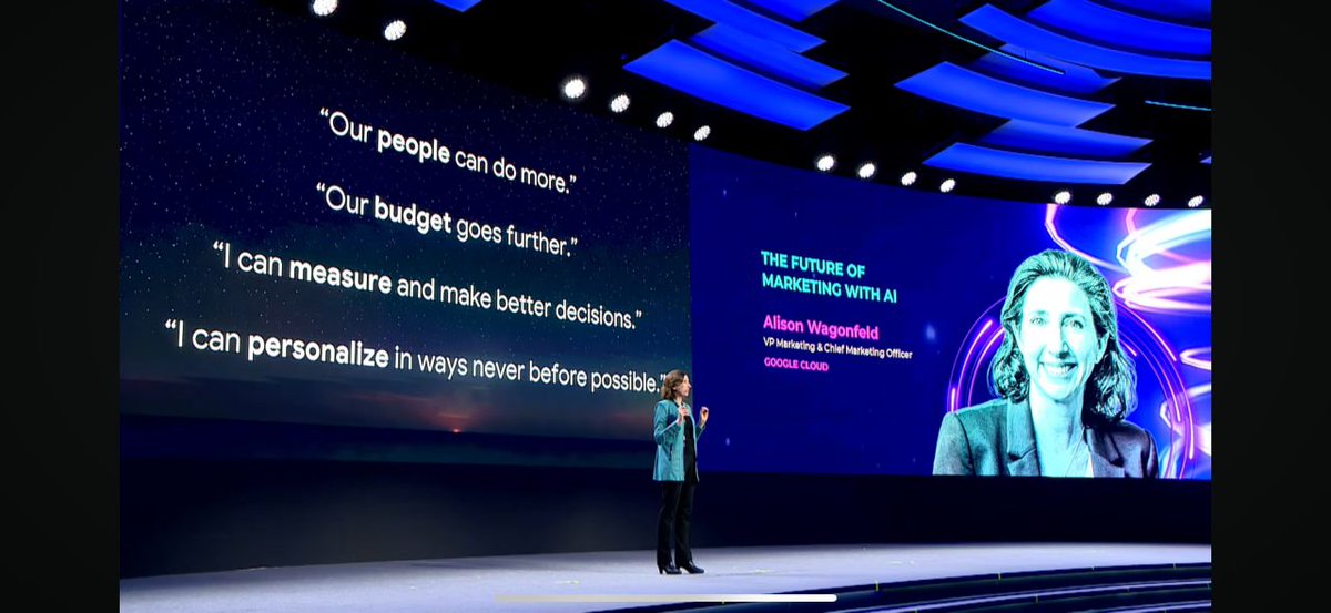 GoogleCloud_ME's tweet image. أسبوع رائع في #ليب٢٥ بالسعودية! هذا العام، قدّمت أليسون واغنفيلد، رئيسة التسويق في Google Cloud، كلمة رئيسية عن مستقبل التسويق مع الذكاء الاصطناعي. جناحنا كان مليئ بالحماس والنقاشات الملهمة حول حلولنا المبتكرة في مجال الذكاء الاصطناعي. 

#GoogleCloudSaudi #LEAP25 @awagonfeld