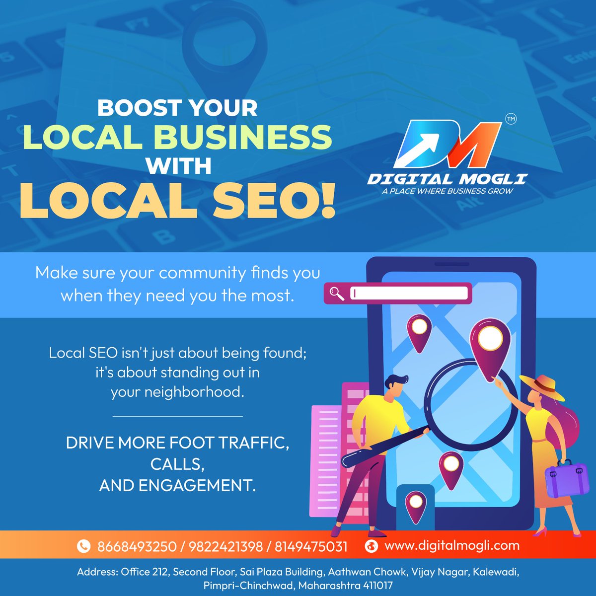 DigitalMogli's tweet image. #LocalBusinessSuccess #OnlineVisibility #LocalSearchRankings #GoogleMyBusiness #Digitalmogli #DigitalMarketingAgency #pcmc #pune