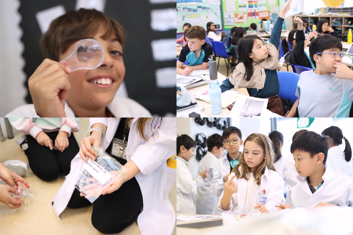 NAISHongKong's tweet image. Our Year 5 students were called to assist with a criminal investigation! Using recently learned skills around Gravity and Friction, students applied their Maths knowledge to measure and calculate average blood spatter sizes, recreating the crime scene with pinpoint precision.🧪