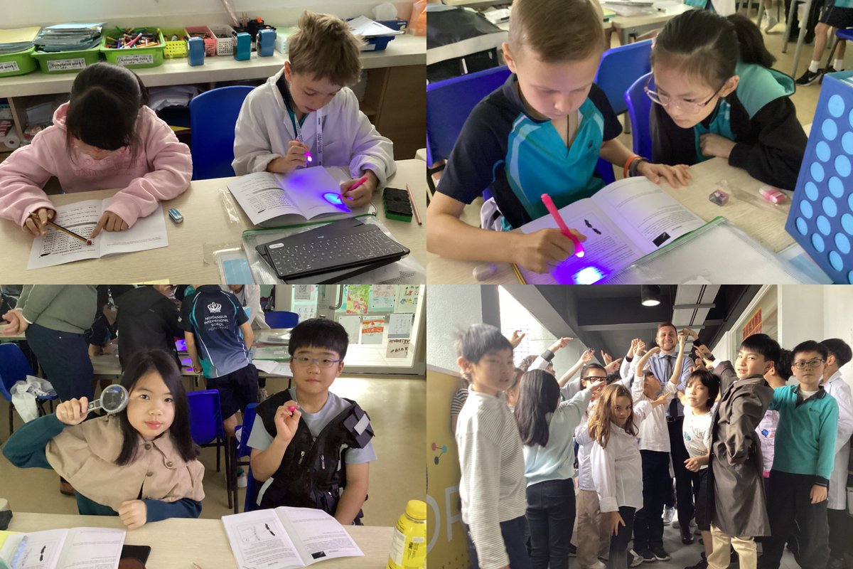 NAISHongKong's tweet image. Our Year 5 students were called to assist with a criminal investigation! Using recently learned skills around Gravity and Friction, students applied their Maths knowledge to measure and calculate average blood spatter sizes, recreating the crime scene with pinpoint precision.🧪