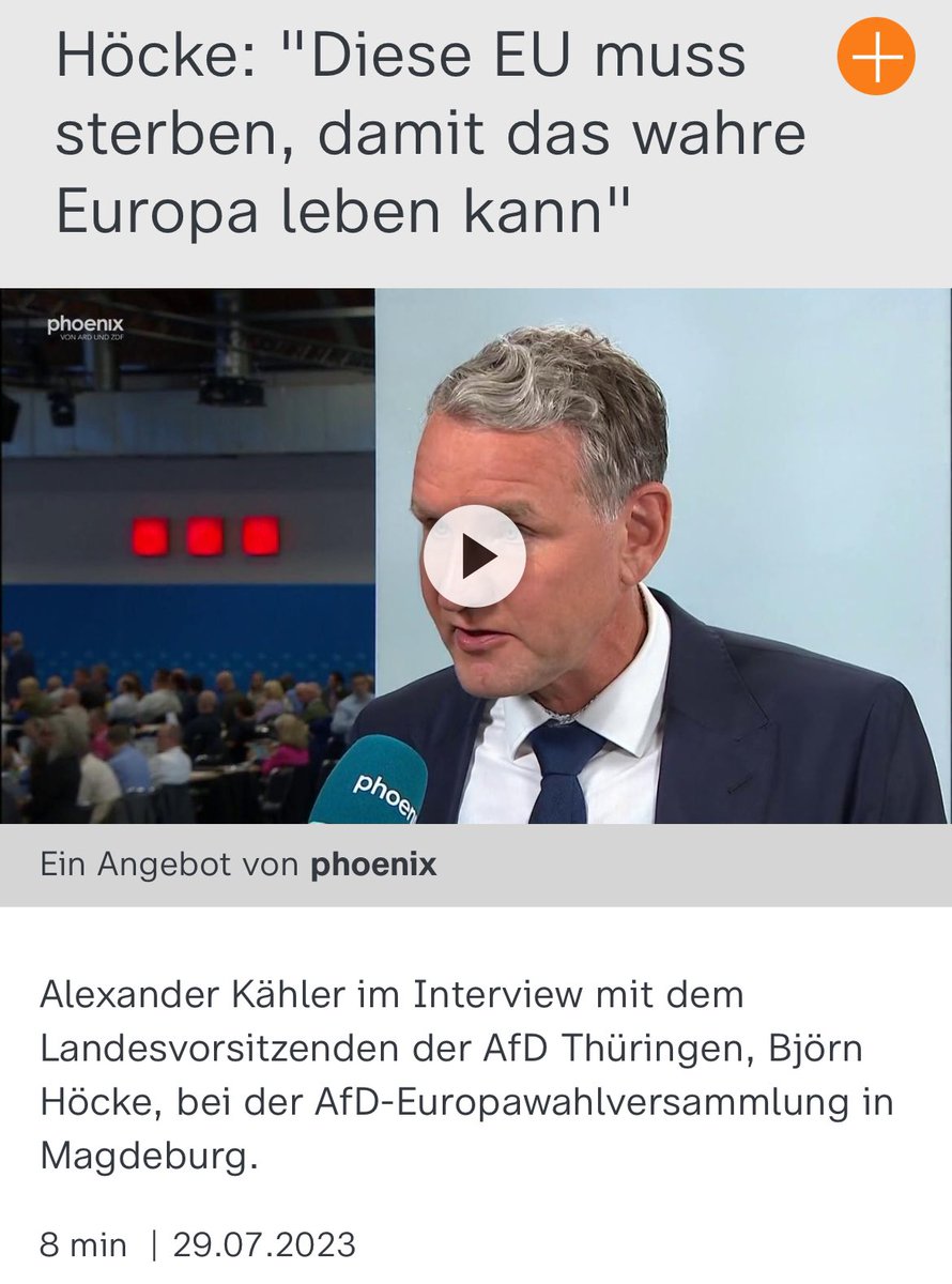 🇪🇺🇺🇸🇩🇪

Let’s see it clearly: MAGA views the EU like Putin views democratic Ukraine. A model to destroy.

Trump, Vance, Musk have a strategy how to destroy the EU. 

Why? To weaken resistance to their neoimperial ultranationalist (America First) project. To restore their vision