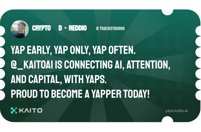 Trac83766899's tweet photo. Yap early, yap only, yap often.

@_kaitoai is connecting AI, attention and capital with Yaps.

Just claimed my social card and I'm accumulating Yap points in real-time.

Claim yours 👉 https://t.co/hKsqs2tIUN https://t.co/B48QLMA0Ra
