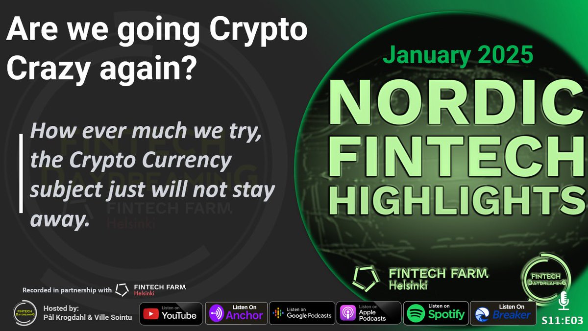 Are we going Crypto Crazy again?

🎬 YouTube - lnkd.in/dh4epGCa
🎧 Spotify - lnkd.in/dK5geYB3
🎧 Apple - lnkd.in/dzJtH8qK
🌎 FintechDaydreaming.com