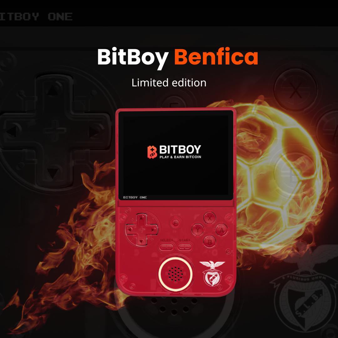 The FIRST-EVER Web3 gaming console collab with a football club @SLBenfica  🔥 BitBoy Benfica Limited Edition Drop – In dark red skin, exclusive, and  ultra-limited. Only 121 units available. First sale at @