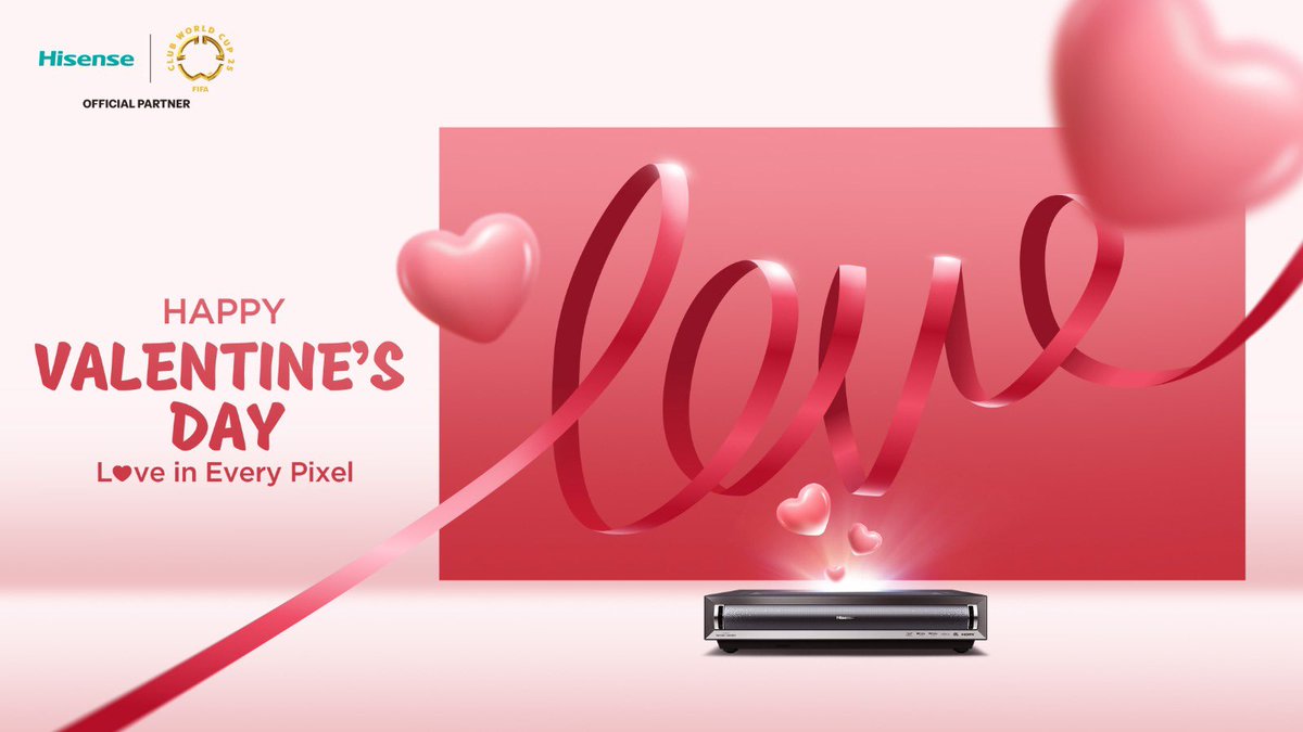 ❤️ Love is in the air, and so is the spirit of innovation! 
This Valentine’s Day, fall in love with the latest #Hisense technology. To make your nights better, share your unique love story and stand a chance to win a Hisense Sound Bar for your cozy nights 🍿💑 

To Enter: 
1.