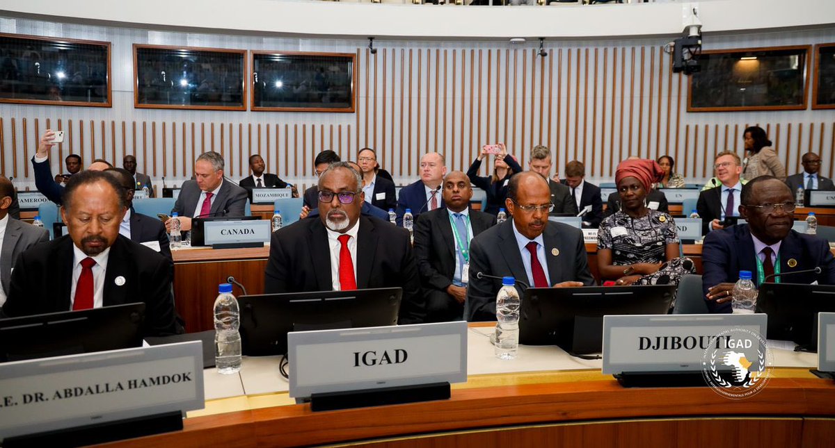 Glad to attend the High Level Meeting on Sudan, co-hosted by Ethiopian Prime Minister HE <a href="/AbiyAhmedAli/">Abiy Ahmed Ali 🇪🇹</a> and IGAD Executive Secretary <a href="/DrWorkneh/">Dr Workneh Gebeyehu</a>.
 Graced by President of Kenya, HE <a href="/WilliamsRuto/">William Samoei Ruto, PhD</a>, HE Sheikh Shakhboot bin Nahyan Al Nahyan, UAE Minister of State, AUC Chairman