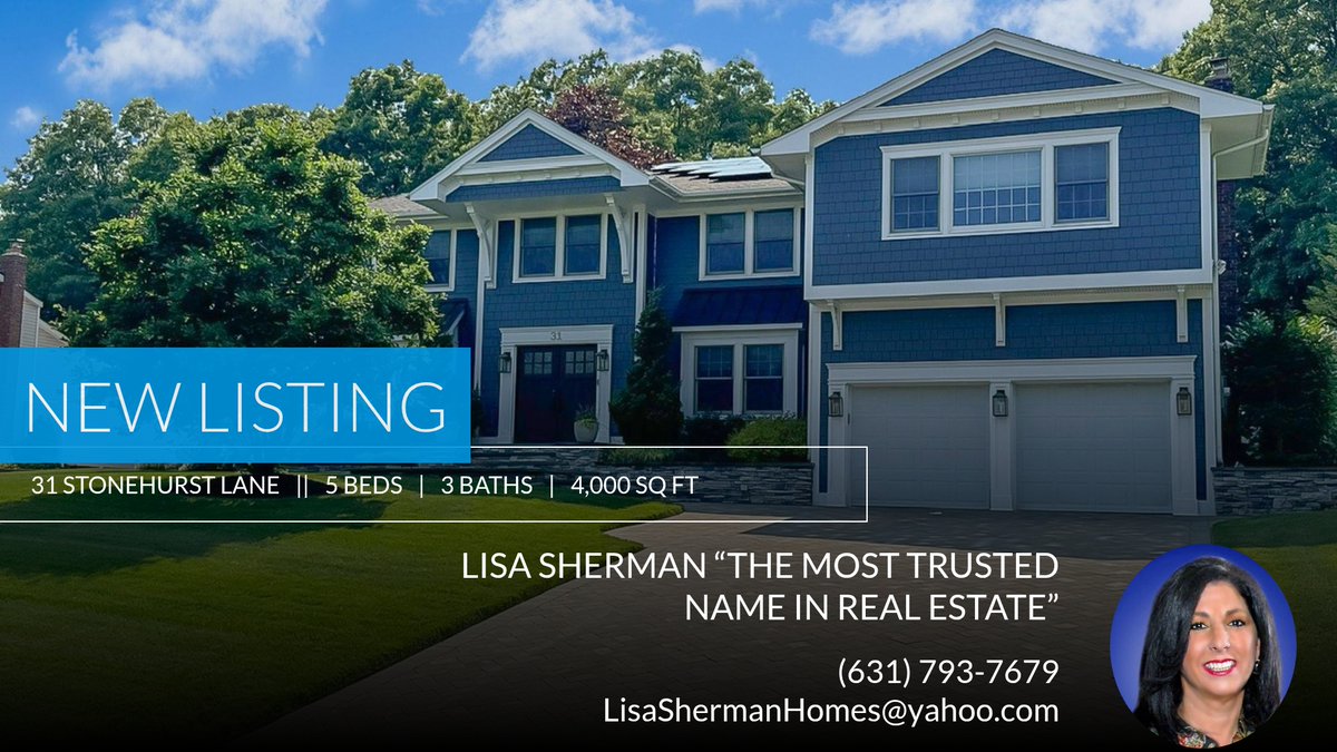 lisasherman2's tweet photo. 📍 New Listing 📍 Take a look at this fantastic new property that just hit the market located at 31 Stonehurst Lane in Dix Hills. Reach out here or at (631) 793-7679 for more information https://t.co/Bcox9hcBRi https://t.co/7lECwG5QyC